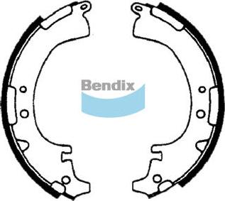 Bendix-AU BS1356 - Комплект тормозных колодок, барабанные unicars.by