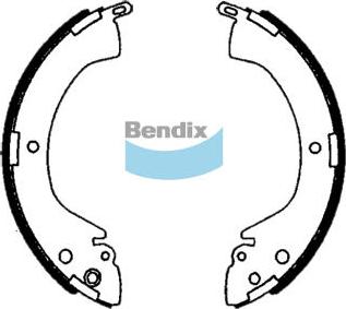 Bendix-AU BS1760 - Комплект тормозных колодок, барабанные unicars.by