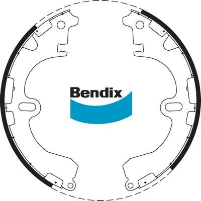 Bendix-AU BS1704 - Комплект тормозных колодок, барабанные unicars.by