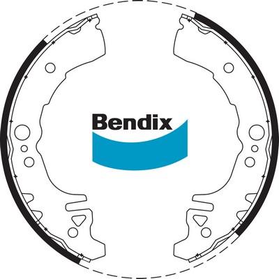 Bendix-AU BS1772 - Комплект тормозных колодок, барабанные unicars.by