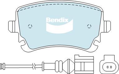 Bendix-AU DB1956 EURO+ - Тормозные колодки, дисковые, комплект unicars.by