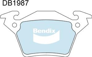 Bendix-AU DB1987 HD - Тормозные колодки, дисковые, комплект unicars.by