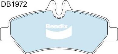 Bendix-AU DB1972 EURO+ - Тормозные колодки, дисковые, комплект unicars.by