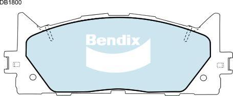 Bendix-AU DB1800 GCT - Тормозные колодки, дисковые, комплект unicars.by