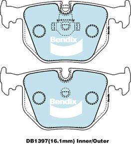 Bendix-AU DB1397 -4WD - Тормозные колодки, дисковые, комплект unicars.by