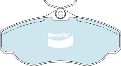 Bendix-AU DB1336 HD - Тормозные колодки, дисковые, комплект unicars.by