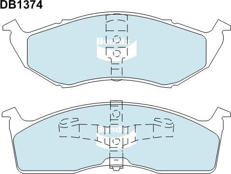 BENDIX 573071 B - Тормозные колодки, дисковые, комплект unicars.by