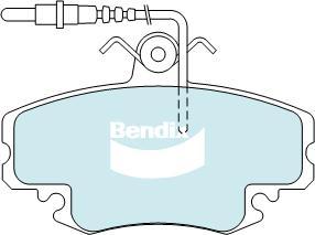 Bendix-AU DB1711 GCT - Тормозные колодки, дисковые, комплект unicars.by