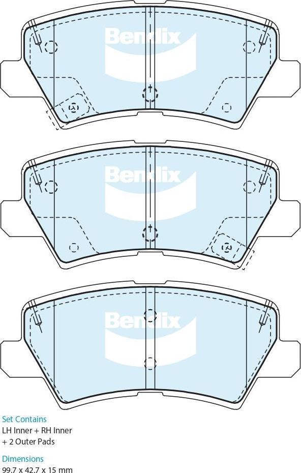 Bendix-AU DB2559 GCT - Тормозные колодки, дисковые, комплект unicars.by