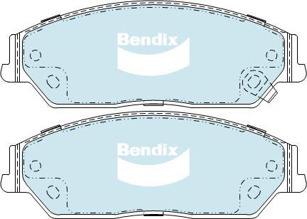 Bendix-AU DB2243 GCT - Тормозные колодки, дисковые, комплект unicars.by