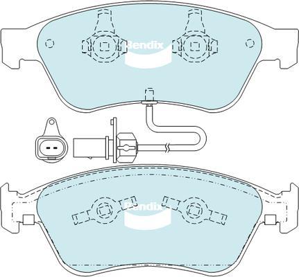 Bendix-AU DB2202 EURO+ - Тормозные колодки, дисковые, комплект unicars.by