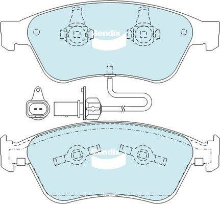 Bendix-AU DB2202 GCT - Тормозные колодки, дисковые, комплект unicars.by