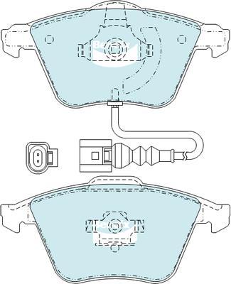 Bendix-AU DB2210 EURO+ - Тормозные колодки, дисковые, комплект unicars.by