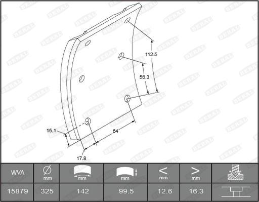 Beral 1587916506016498 - Комплект тормозных башмаков, барабанные тормоза unicars.by