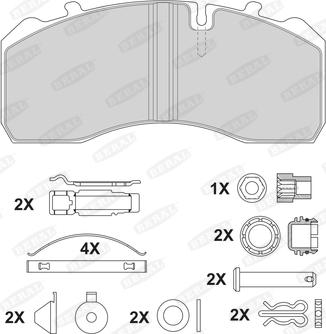 Beral 2919730004145504 - Тормозные колодки, дисковые, комплект unicars.by