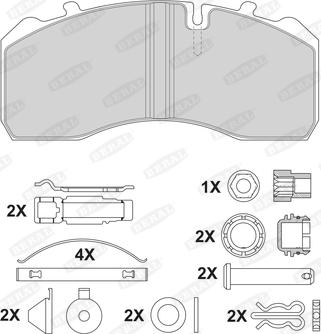 Beral 2919730004145694 - Тормозные колодки, дисковые, комплект unicars.by