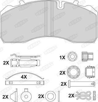 Beral 2919730004145684 - Тормозные колодки, дисковые, комплект unicars.by