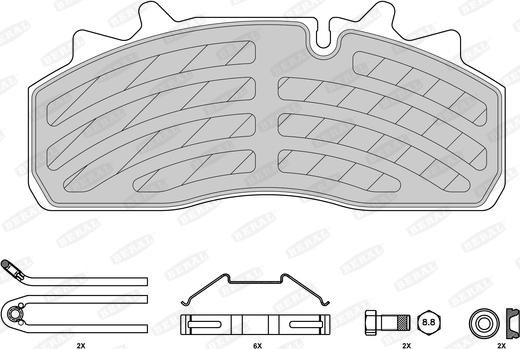 Beral 2915930004145684 - Тормозные колодки, дисковые, комплект unicars.by