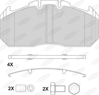 Beral 2915630004145724 - Тормозные колодки, дисковые, комплект unicars.by