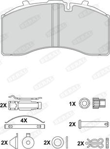 Krone 550025995 - Тормозные колодки, дисковые, комплект unicars.by