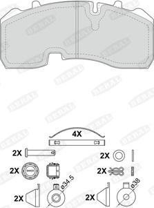 Beral 2916530004245754 - Тормозные колодки, дисковые, комплект unicars.by