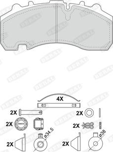 Beral 2916730004245754 - Тормозные колодки, дисковые, комплект unicars.by