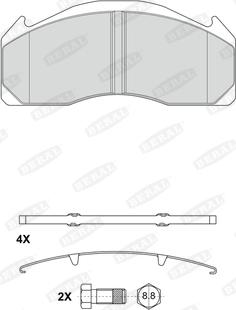 Beral 2912529004195624 - Тормозные колодки, дисковые, комплект unicars.by