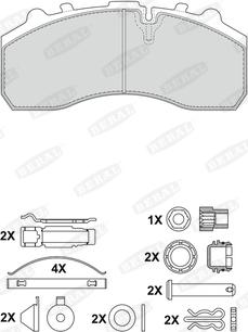 Beral 2917930004145504 - Тормозные колодки, дисковые, комплект unicars.by