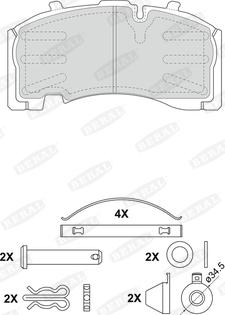 Beral 2917130004245754 - Тормозные колодки, дисковые, комплект unicars.by