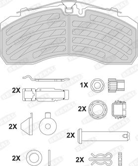 Beral 2925230004105394 - Тормозные колодки, дисковые, комплект unicars.by