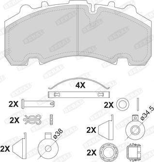 Beral 2926330004145754 - Тормозные колодки, дисковые, комплект unicars.by