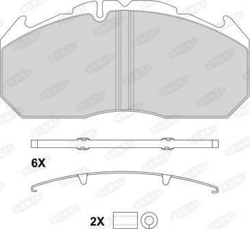 Beral 2921028004145684 - Тормозные колодки, дисковые, комплект unicars.by