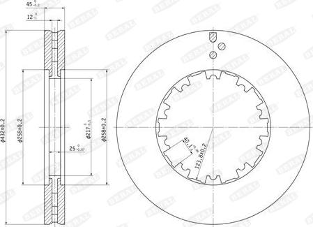 Beral BCR225A - Тормозной диск unicars.by