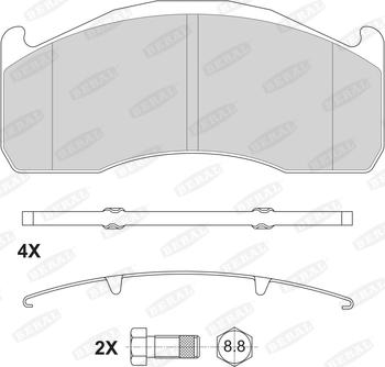 Beral BCV29151TK - Тормозные колодки, дисковые, комплект unicars.by