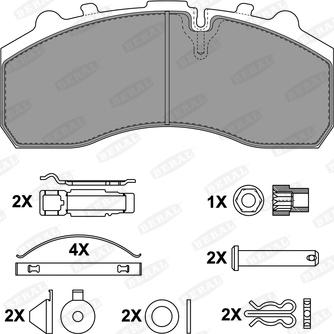 Mercedes-Benz N0084206020 - Тормозные колодки, дисковые, комплект unicars.by