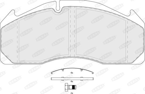 Beral BCV29125TK - Тормозные колодки, дисковые, комплект unicars.by