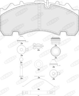 Beral BCV29263TK - Тормозные колодки, дисковые, комплект unicars.by