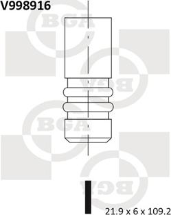 BGA V998916 - Впускной клапан unicars.by