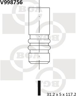 BGA V998756 - Впускной клапан unicars.by