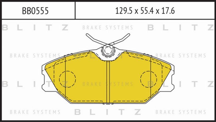 Blitz BB0555 - Тормозные колодки, дисковые, комплект unicars.by