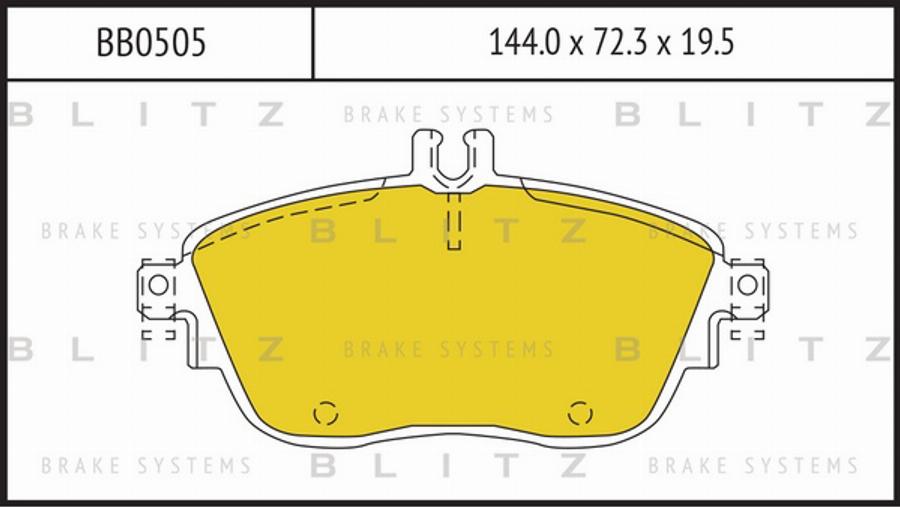 Blitz BB0505 - Тормозные колодки, дисковые, комплект unicars.by