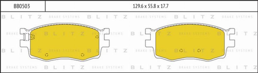 Blitz BB0503 - Тормозные колодки, дисковые, комплект unicars.by