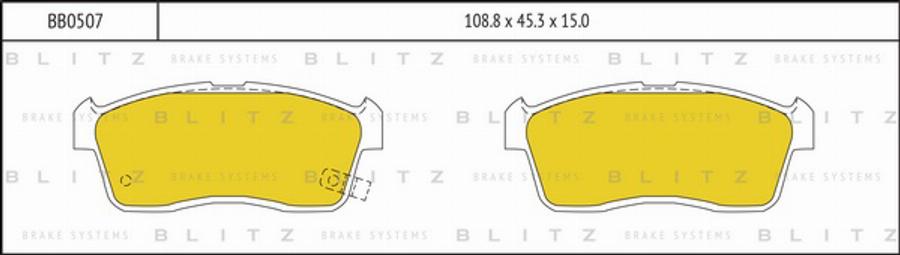 Blitz BB0507 - Тормозные колодки, дисковые, комплект unicars.by