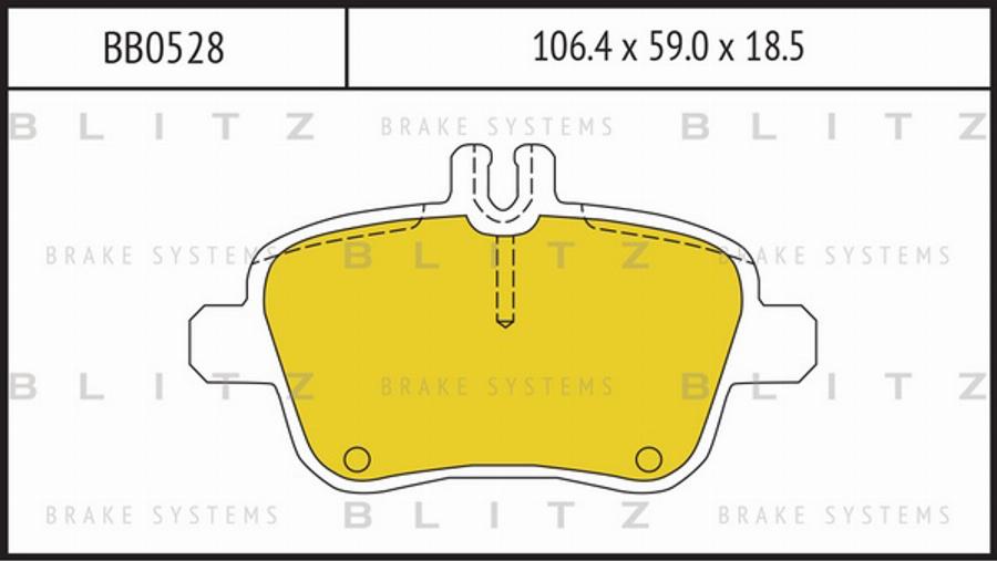 Blitz BB0528 - Тормозные колодки, дисковые, комплект unicars.by