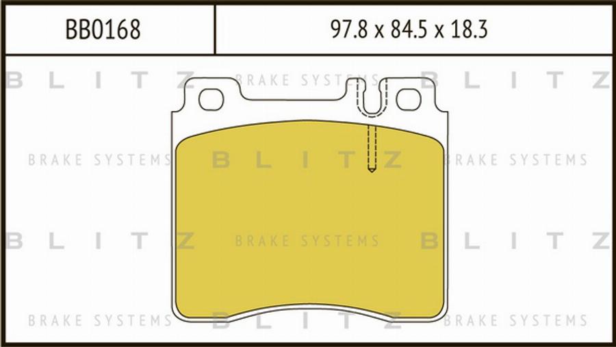 Blitz BB0168 - Тормозные колодки, дисковые, комплект unicars.by