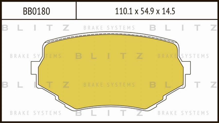 Blitz BB0180 - Тормозные колодки, дисковые, комплект unicars.by