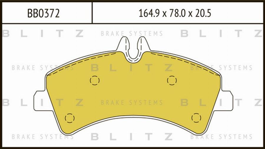 Blitz BB0372 - Тормозные колодки, дисковые, комплект unicars.by