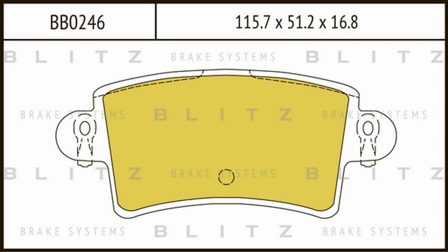 Blitz BB0246 - Комплект тормозных колодок, барабанные unicars.by