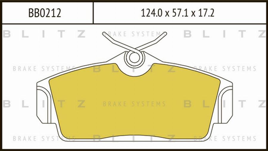 Blitz BB0212 - Тормозные колодки, дисковые, комплект unicars.by