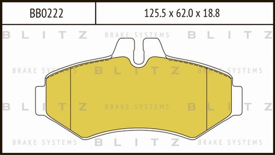 Blitz BB0222 - Тормозные колодки, дисковые, комплект unicars.by